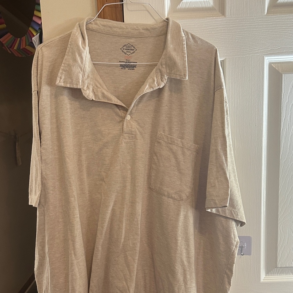 St. John's Bay Light Tan Polo Shirt